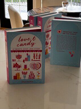 Set of 4 Decorative Book Boxes Love & Candy Storage Faux Books Home Decor